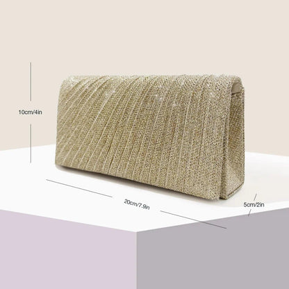 Glam Silver Evening Clutch